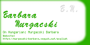 barbara murgacski business card